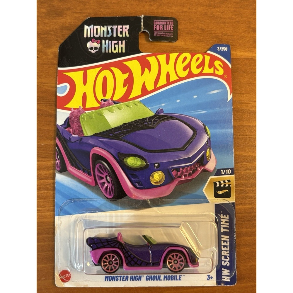 Hot Wheels Screen Time - Monster High - Monster High Ghoul Mobile 1/10 3/250 NIP